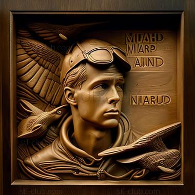 3D model Arthur Harold Lindbergh American artist (STL)